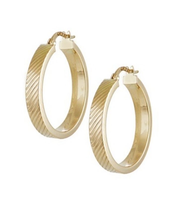 Earrings hoop gold K14