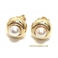 Earrings gold K14 Pearl 10mm