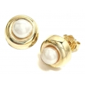 Earrings gold K14 Pearl 10mm