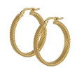 Earrings hoop gold K14 25mm