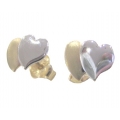 Earrings Gold 'twin hearts'