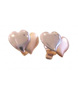 Earrings Gold 'twin hearts'