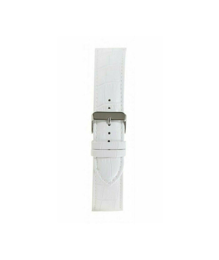 Leather Strap TZEVELION ART409 White crocodile 20mm