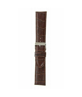 Leather Strap TZEVELION ART409 Brown crocodile 18mm