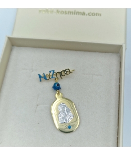 Child Pendant Gold safety pin 2