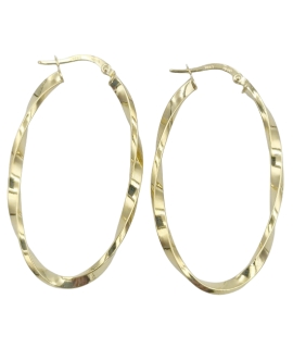 Earrings hoop gold K14