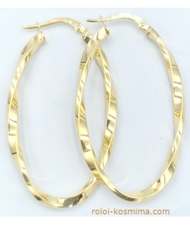 Earrings hoop gold K14 2