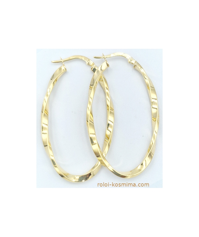 Earrings hoop gold K14