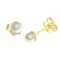 Σκουλαρίκια Χρυσά με Μαργαριτάρια baroque 4mm