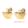 Earrings Gold 'twin hearts'