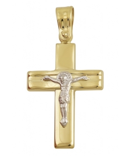 Cross Gold K14 with whitegold details