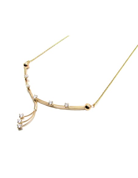 Necklace gold Κ14 'branch'