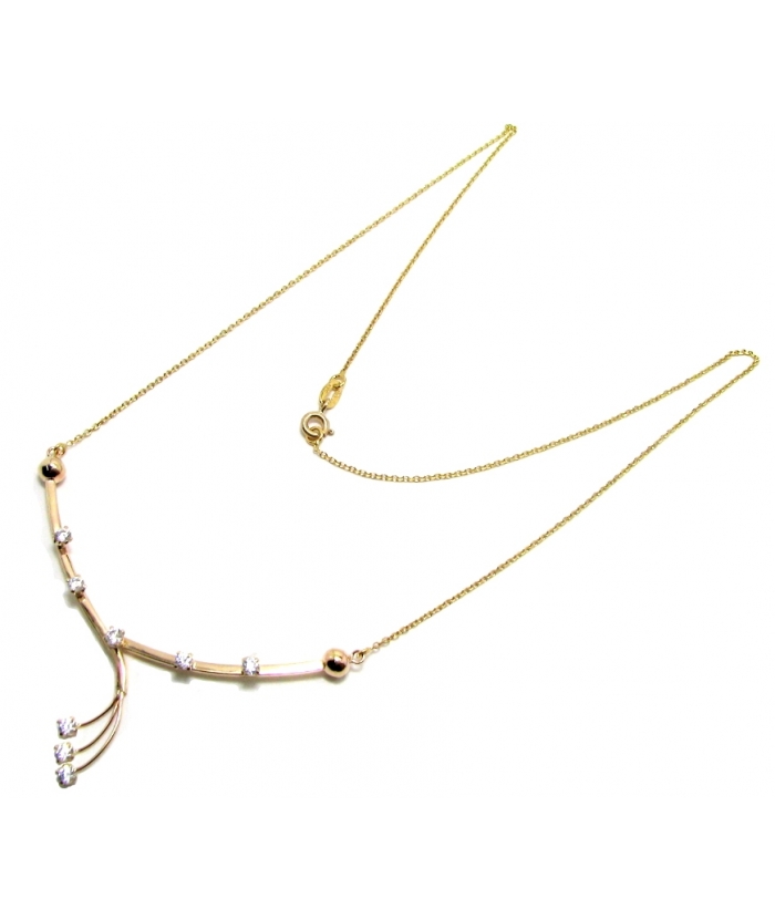 Necklace gold Κ14 'branch'