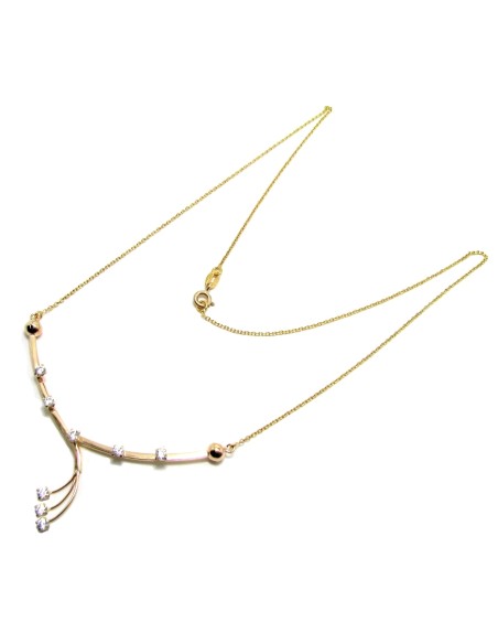 Necklace gold Κ14 'branch'