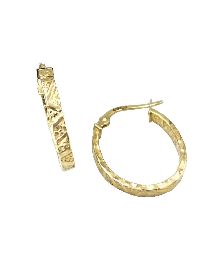 Earrings hoop gold K14 