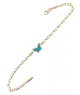 Bracelet Gold K9 with butterfly 2