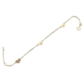 Bracelet Gold K9 with hearts &  butterfly