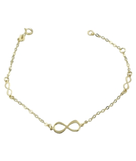 Bracelet Gold K9 with infinities