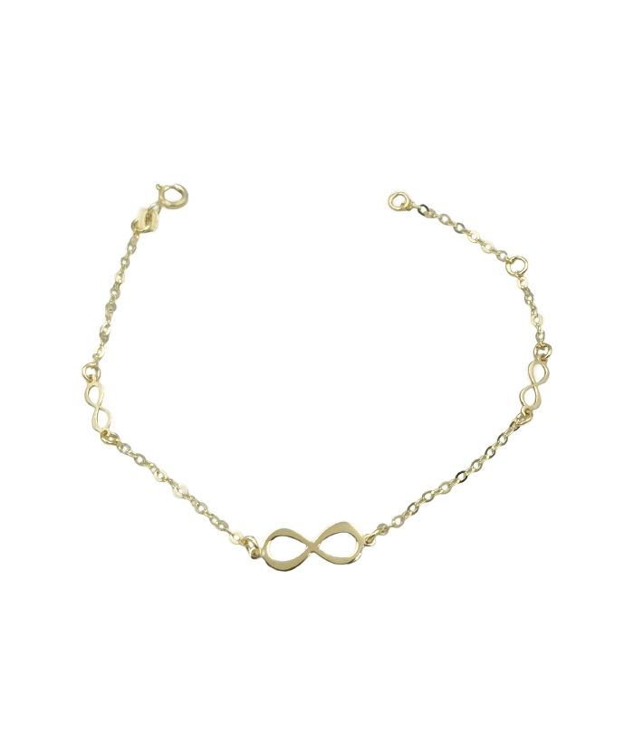 Bracelet Gold K9 with infinities