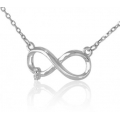 Necklace Silver "Infinity and eye" Rosegold