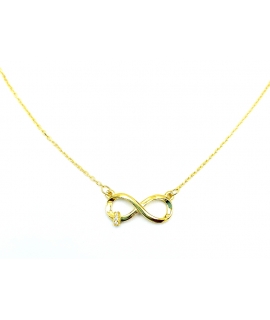 Necklace Silver "Infinity and eye" Rosegold 2