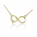 Necklace Silver "Infinity and eye" Rosegold