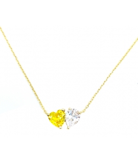 Necklace Silver Goldplated Heart