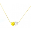 Necklace Silver Goldplated Heart