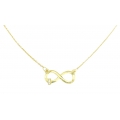 Necklace Silver "Infinity and eye" Rosegold