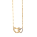 Necklace Silver Double Heart