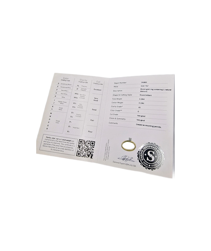 Engagement Ring Κ18 Brilliand 0,19ct