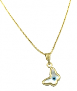 Necklace Gold K9 Βutterfly 2