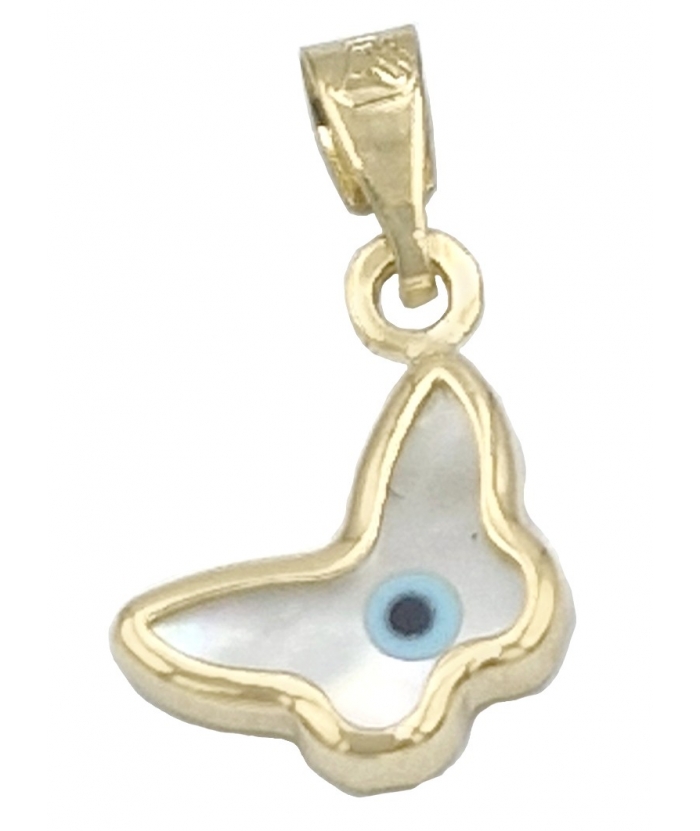 Necklace Gold K9 Βutterfly