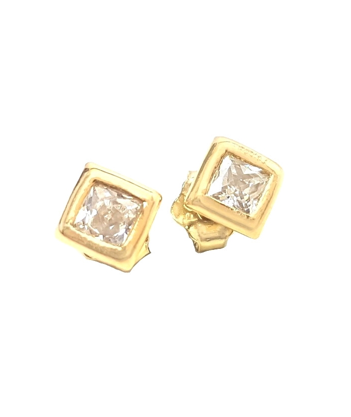 Σκουλαρίκια Χρυσά Κ14 "Zircon"