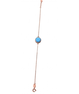 Bracelet Silver "turqoise" Rosegold 2
