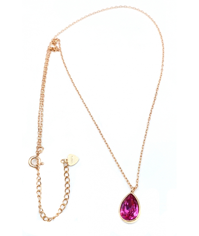 Necklace Silver "Synthetic Topaz"