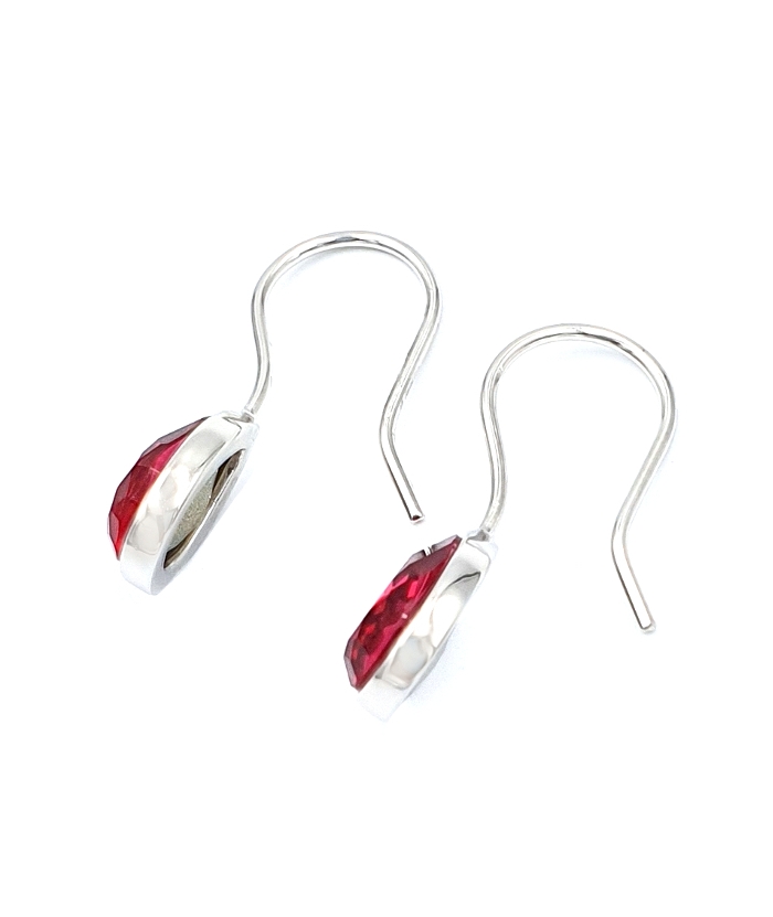 Earrings Silver Hanging "Tear"