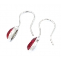Earrings Silver Hanging "Tear"