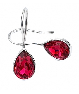 Earrings Silver Hanging "Tear"
