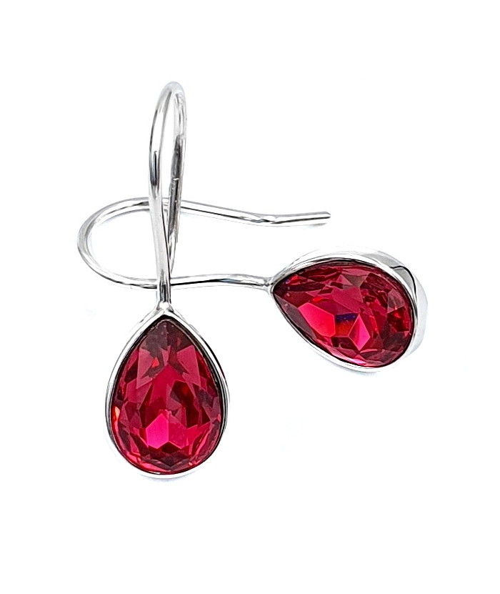Earrings Silver Hanging "Tear"