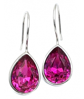 Earrings Silver Hanging "Tear"