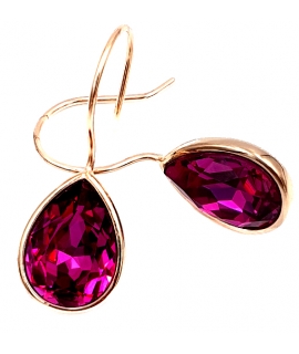 Earrings Silver Hanging "Tear"