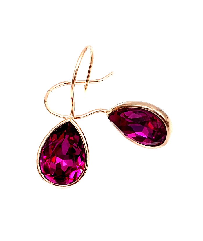 Earrings Silver Hanging "Tear"