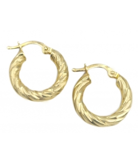 Earrings hoop gold K14 mini 2
