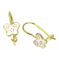 Child's Earrings Silver Hanging Butterflies