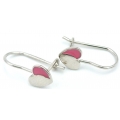 Child's Earrings Silver Hanging hearts