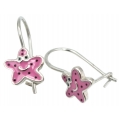 Child's Earrings Silver Hanging Stars
