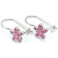 Child's Earrings Silver Hanging Stars