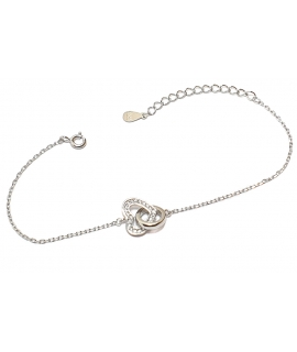 Bracelet Silver "Heart and circle"