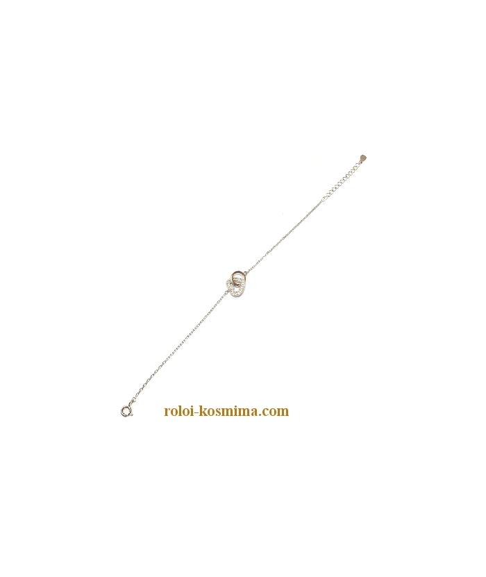 Bracelet Silver "Heart and circle"